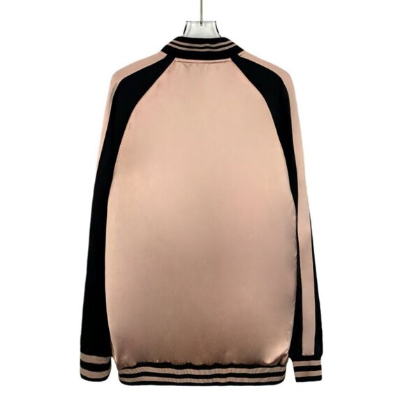 Saint Laurent Color-Block Stripe Stand-Collar Zip Jacket - Picture 2 of 8